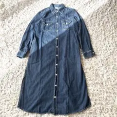 Lee　デニムシャツワンピース　ブルー　羽織り　サイズM
