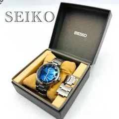 SEIKO SSC717P1ソーラークロノグラフ100m防水 ブルー/オレンジ - メルカリ