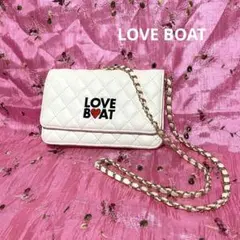 LOVE BOAT キルティング スマホショルダーバッグ ホワイトのサムネイル