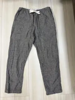 quadroメンズリネンカジュアルパンツ サイズ2 グレンチェックLサイズ