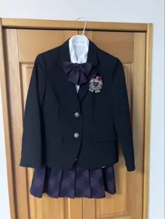 フォーマルセット（黒ブレザー・紫スカート・白シャツ）