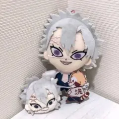 鬼滅の刃　不死川実弥　ラスカル　ぬいぐるみ　バッジセット