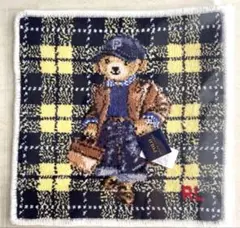 ラルフローレン ポロベア シェニール織ハンカチ ネイビー 新品タグ付き