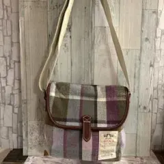【美品】AVOCA アヴォカ　チェック柄ショルダーバッグ