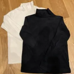 リブ編みタートルネック2色セット