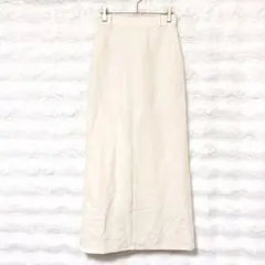 ページボーイ ファスナースリット タイトスカート M ホワイト ロング丈 上品