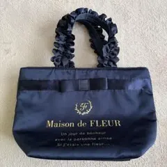 Maison de FLEUR ネイビー トートバッグ