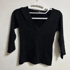 CECIL McBEE 黒 Vネック セシルマクビー　ラメ　ギャル　平成　00s