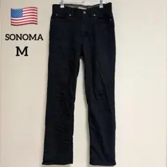 【極上の履き心地】SONOMA エブリデイ 5ポケットパンツ 黒 ストレッチ M