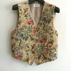 古着 vintage 花柄 ゴブラン織 ベスト