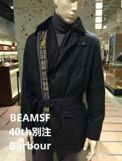 3ワラント バブアー×ビームスF 40th別注 BEAUCHAMP ネイビーのサムネイル