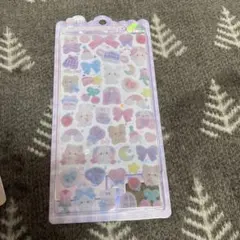 ふわふわドロップ　ボンボンドロップシール　フロッキーシール　動物