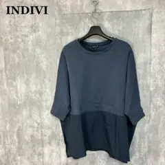 INDIVI シャツドッキング アシメヘムトップス 38