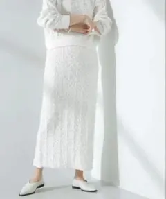 【nano universe】チュールモールニットスカート