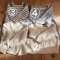 ニットなど女の子80㎝4点➕gapパンツ2点
