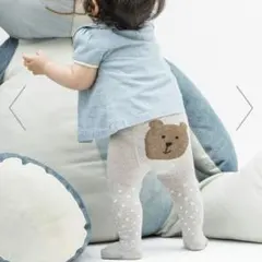 【新品・未使用】くまさんケーブルニットタイツ (ベビー＆幼児)0-12m