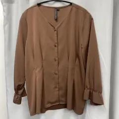 HK WORKS LONDON 八部袖ブラウス ブラウン LLのサムネイル