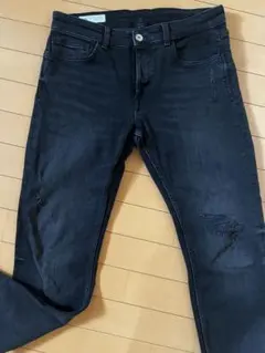 ZARA ダメージ加工 スリムフィット デニム