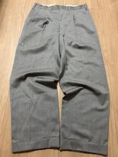 90s 80s レーヨンギャバ スラックス ツータック ワイド 50s 60s 90s レーヨン スラックス チェック柄 50s ギャバスラ USA製