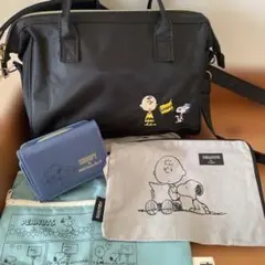 PEANUTS チャーリー・ブラウン スヌーピー バッグと財布セット