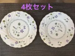 【超美品】Noritake プレート 4枚セット 菫柄のサムネイル