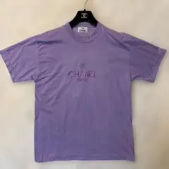 CHANEL シャネル ラベンダー ロゴ刺繍 Tシャツ ヴィンテージTシャツのサムネイル