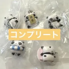 たれぱんだ　つなげて可愛い！マスコットチャーム　めじるしアクセサリー　コンプ５点
