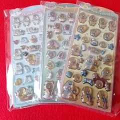 ●おぱんちゅうポップシール● 3Dステッカーシール● 3枚セット