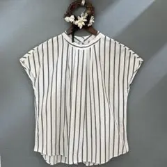 グリーンレーベルリラクシング　ストライプドルマンスリーブシャツ