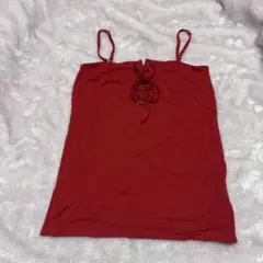 ダチュラレッド レースアップ キャミソールのサムネイル