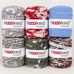 Hoooked Zpagetti ズパゲッティ 大玉 6玉セット 柄物 ミックス