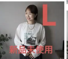 Laumeomi.. しまむら フォトプリント長袖Tシャツ omi ロンT