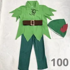 美品【ピーターパン】コスプレ100サイズ男の子ファンタジーコスチュームディズニー
