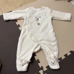 クマ刺繍付きロンパース 70サイズ