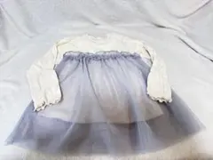 長袖カットソー 110 アイボリー グレー