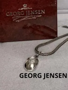 ジョージジェンセン シルバー　スカラベ ネックレス Georg Jensen - 希少 ジョージジェンセン スカラベ ネックレス