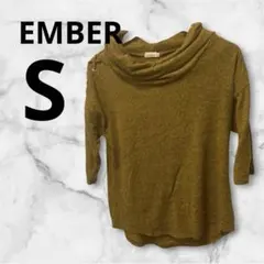 EMBER フード付きニット S マスタード