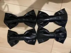 黒いリボン 4個セット　ハロウィン　コスプレ　衣装