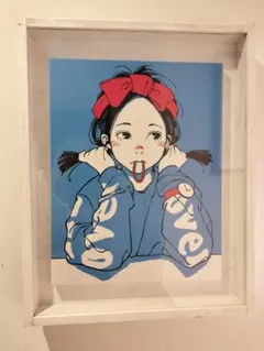 古塔つみ　キャンパスアート　女性シルエットイラスト 30 x 30 cm 古塔つみ キャンパスアート 女性シルエットイラスト 30 x 30 cm