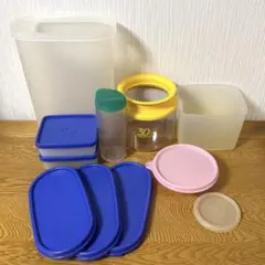 新品★タッパーウェア★9点セット★ラージMMボール/すのこ他★保存容器 新品☆タッパーウェア☆9点セット☆ラージMMボール/すのこ他☆保存容器