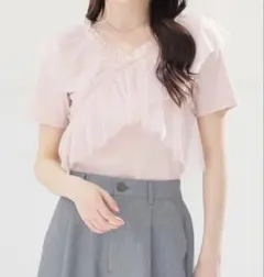 Honeys チュールフリルトップス ピンク Mのサムネイル