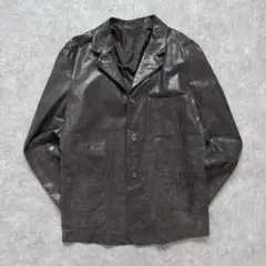 90s vintageレザー ジャケット ダークブラウン 3B 本革 アメカジのサムネイル