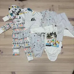 MOOMIN ムーミン　ベビー服 ロンパース カバーオール 7点セットのサムネイル