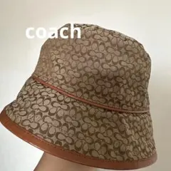 美品】COACH コーチ ジャガードバケットハット M/Lピンク（送料込