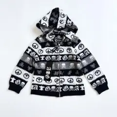 A&G スカル フリース パーカー キッズ 100 デッドストック C388