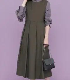 KBF BIGプリーツジャンパースカート