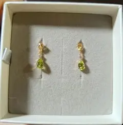 TSUTSUMI K10 シトリン ペリドット ピアス