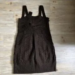 ATエーティー　ノースリーブウールアルパカチュニックワンピース　ブラウンのサムネイル