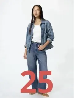 [美品 着用回数1回] UNIQLO バギーカーブジーンズ 67 BLUE