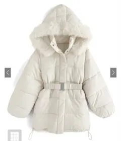 GRL 三上悠亜 ベルト付きファー中綿ダウンコート[kd47]